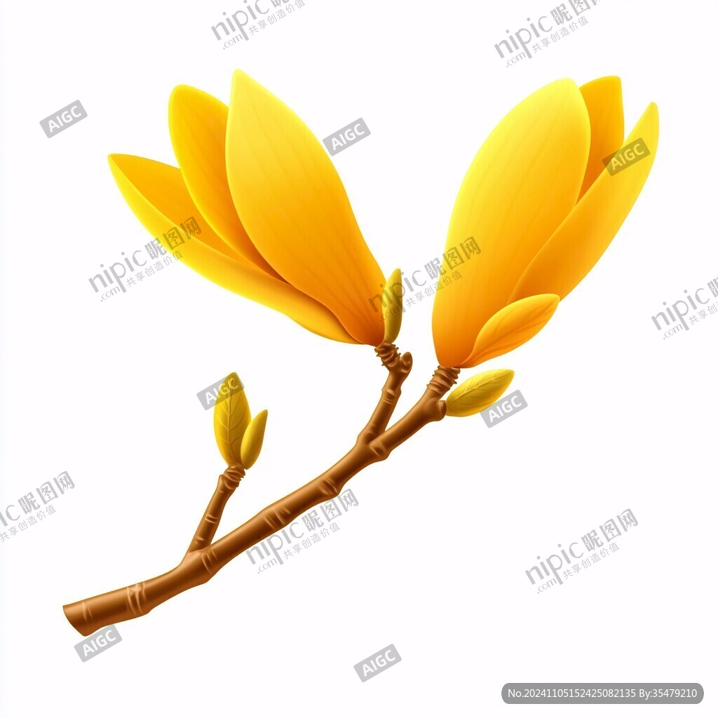 黄色玉兰树叶