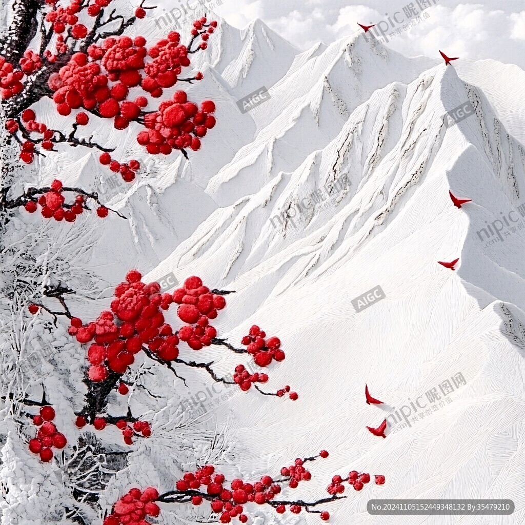 雪景立体画
