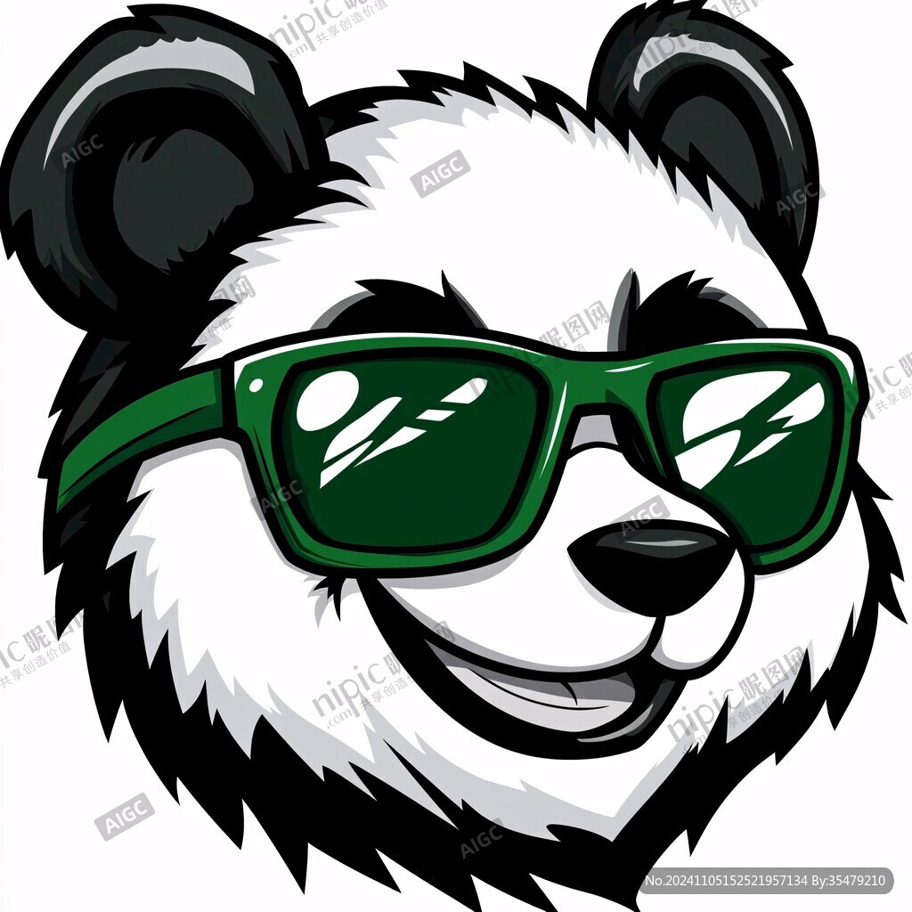 眼镜熊猫logo