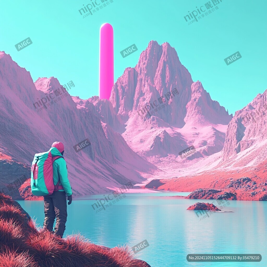 粉红色的超现实世界