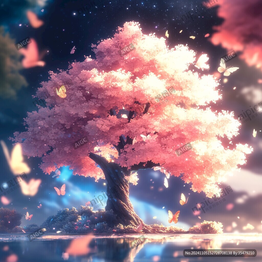 3d樱花树