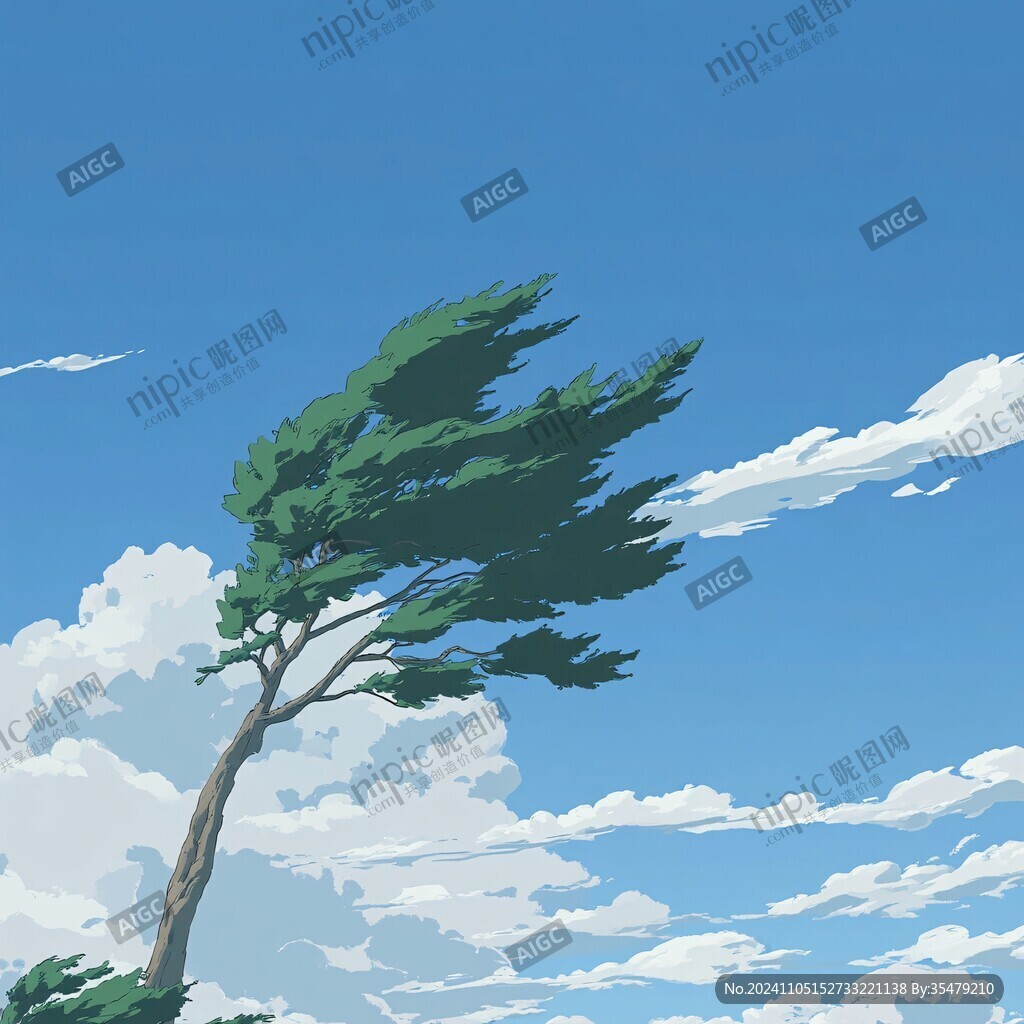 唯美天空小树