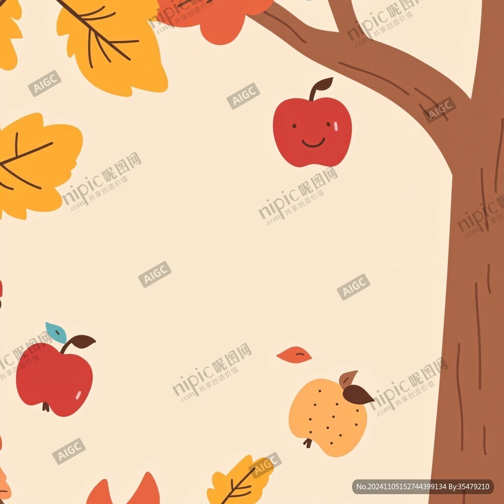 苹果采摘季拍照框