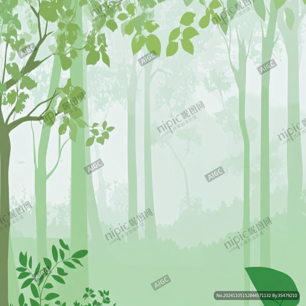 自然风光森林插图素材