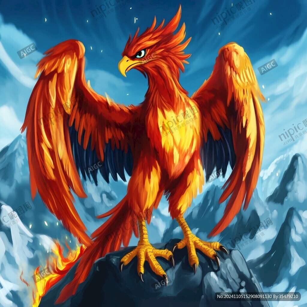 火凤凰插画