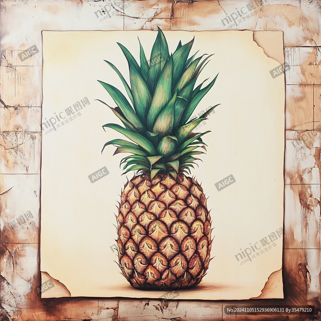 菠萝装饰画