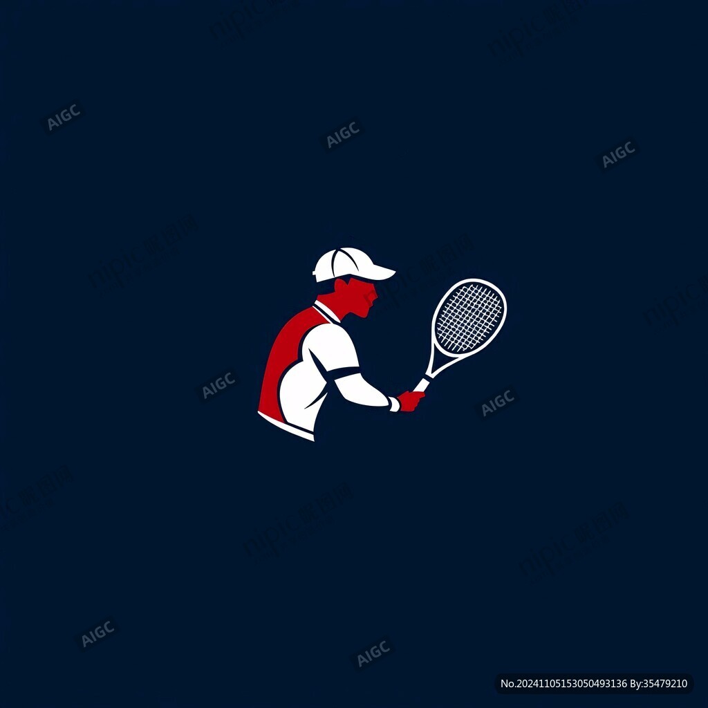 打网球的人logo