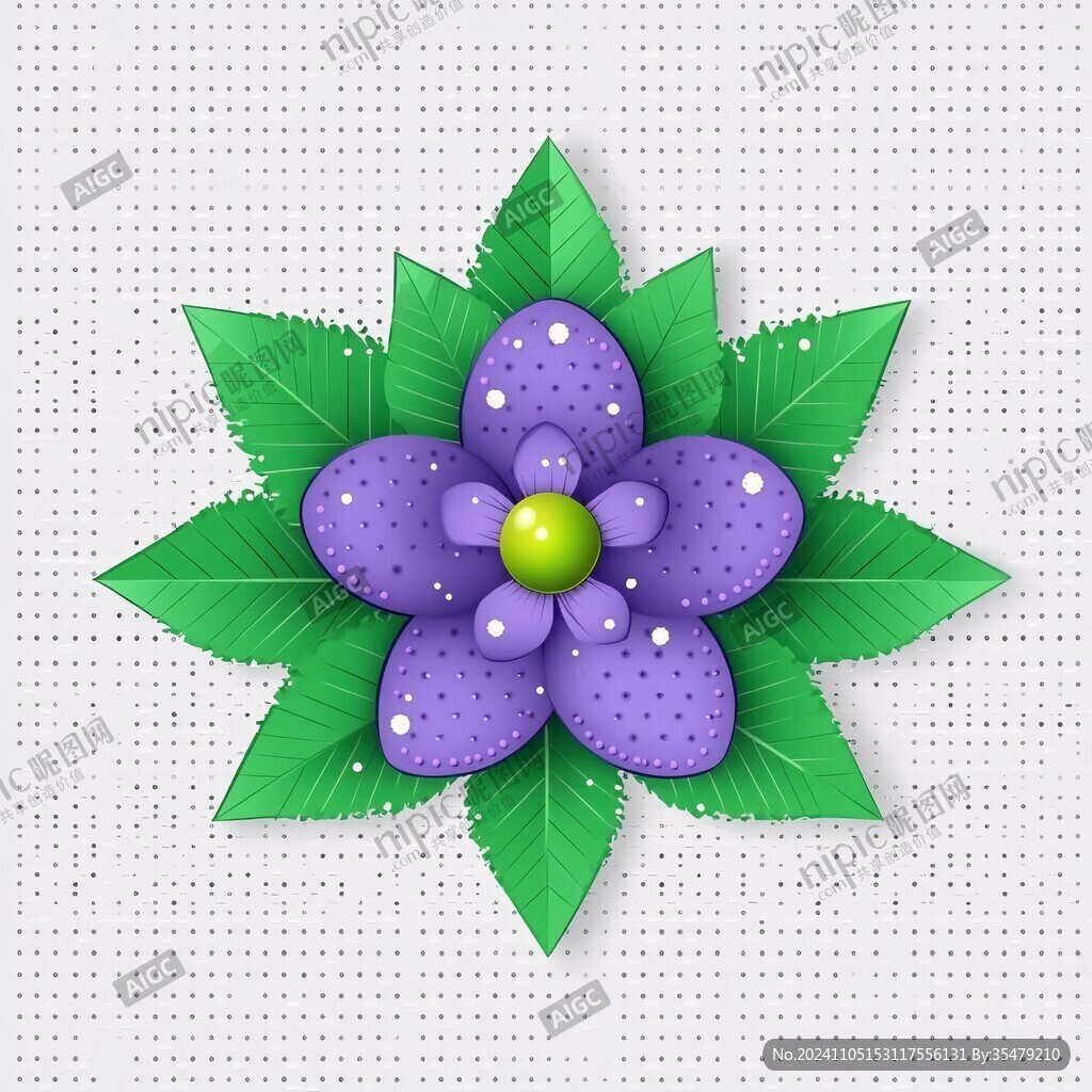 紫色立体质感花纹