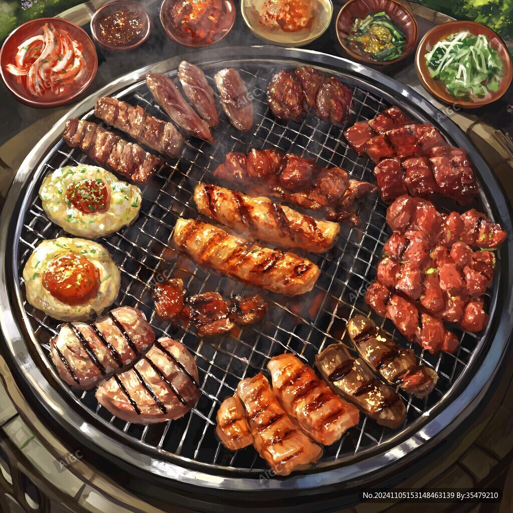 烤肉场景图
