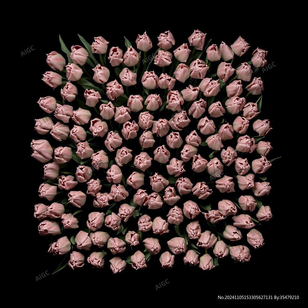 花蕾黑底