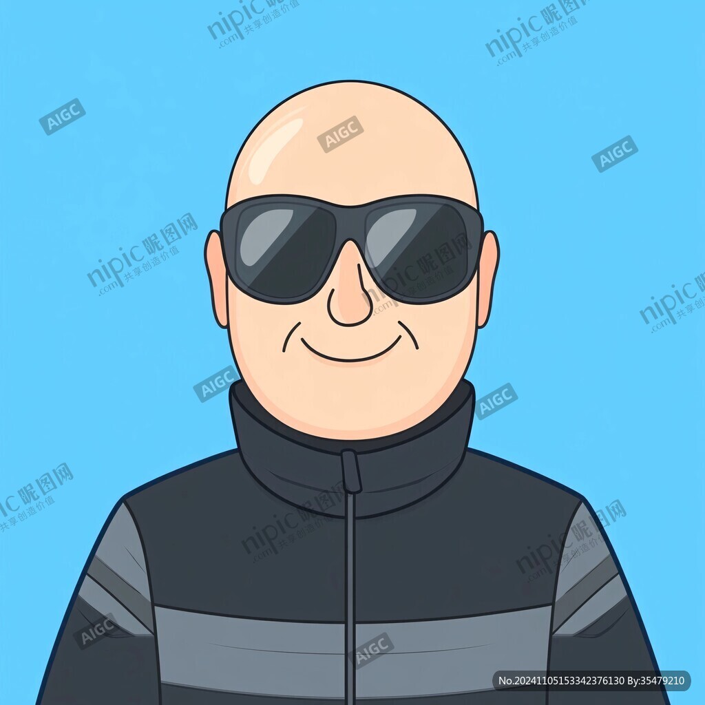 卡通酷潮大叔头像