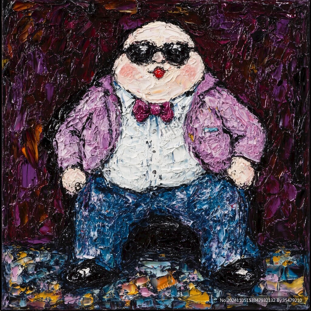 卡通人物油画