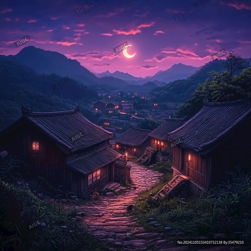 月落山村