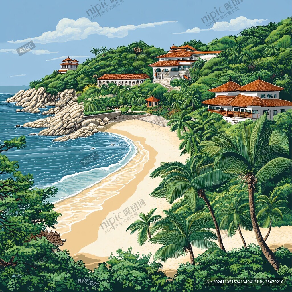 日光岩插画