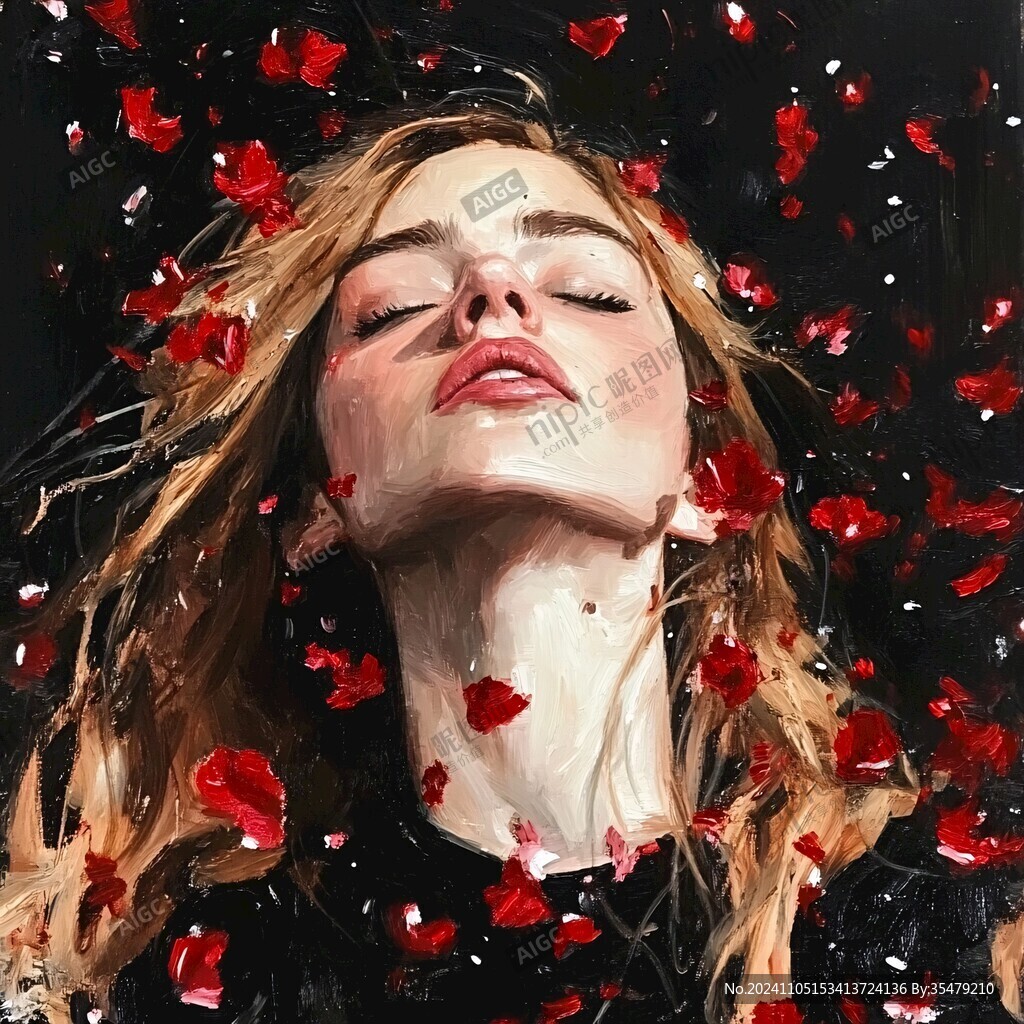 高级感女插画