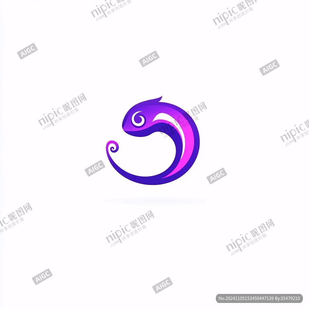 鱼渐变logo