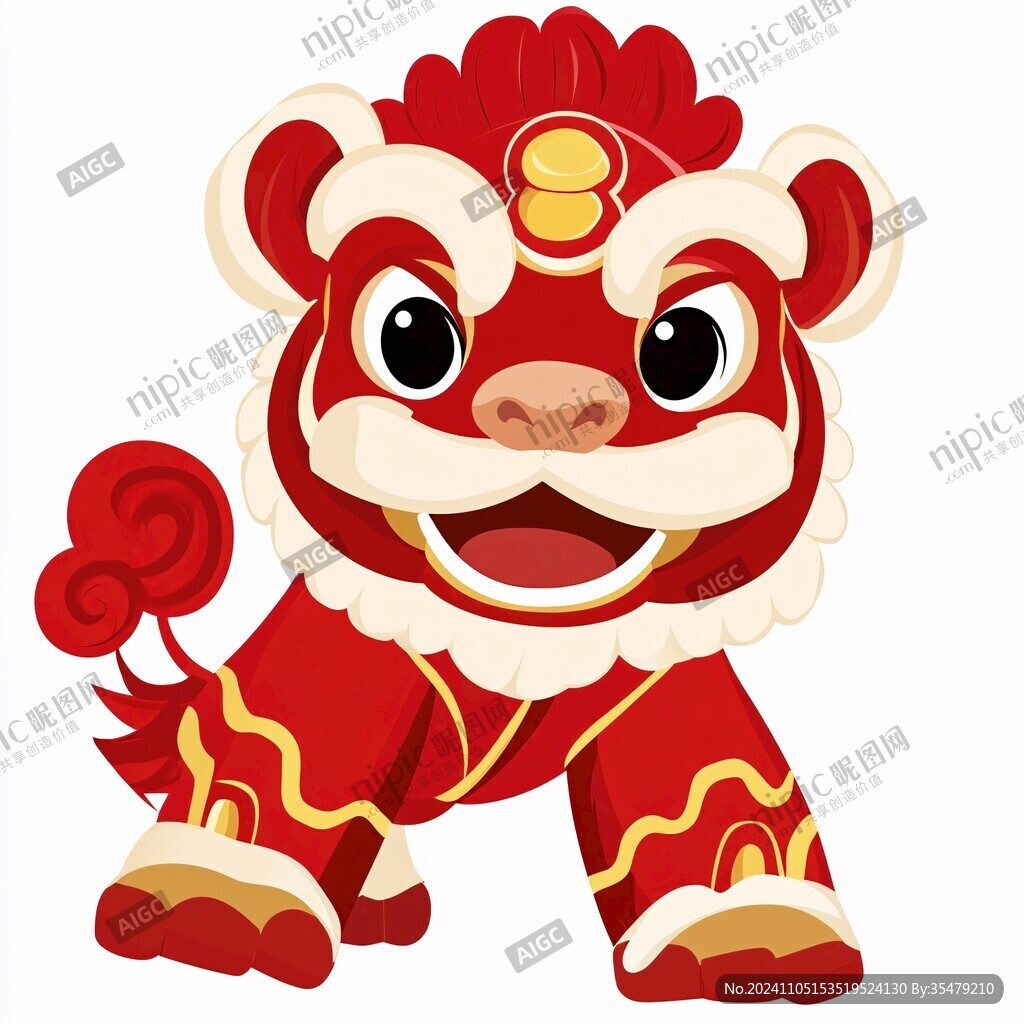 醒狮卡通元素