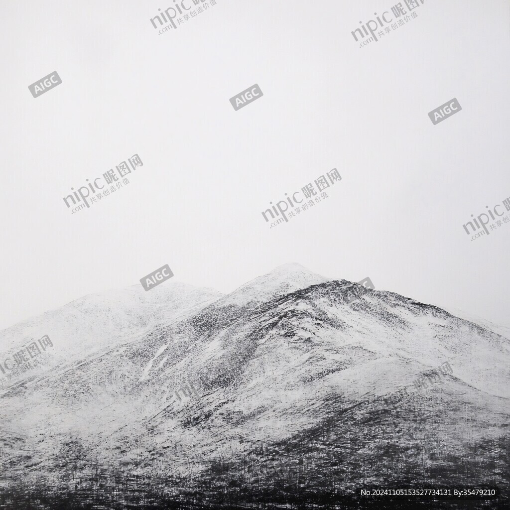 雪山朦胧