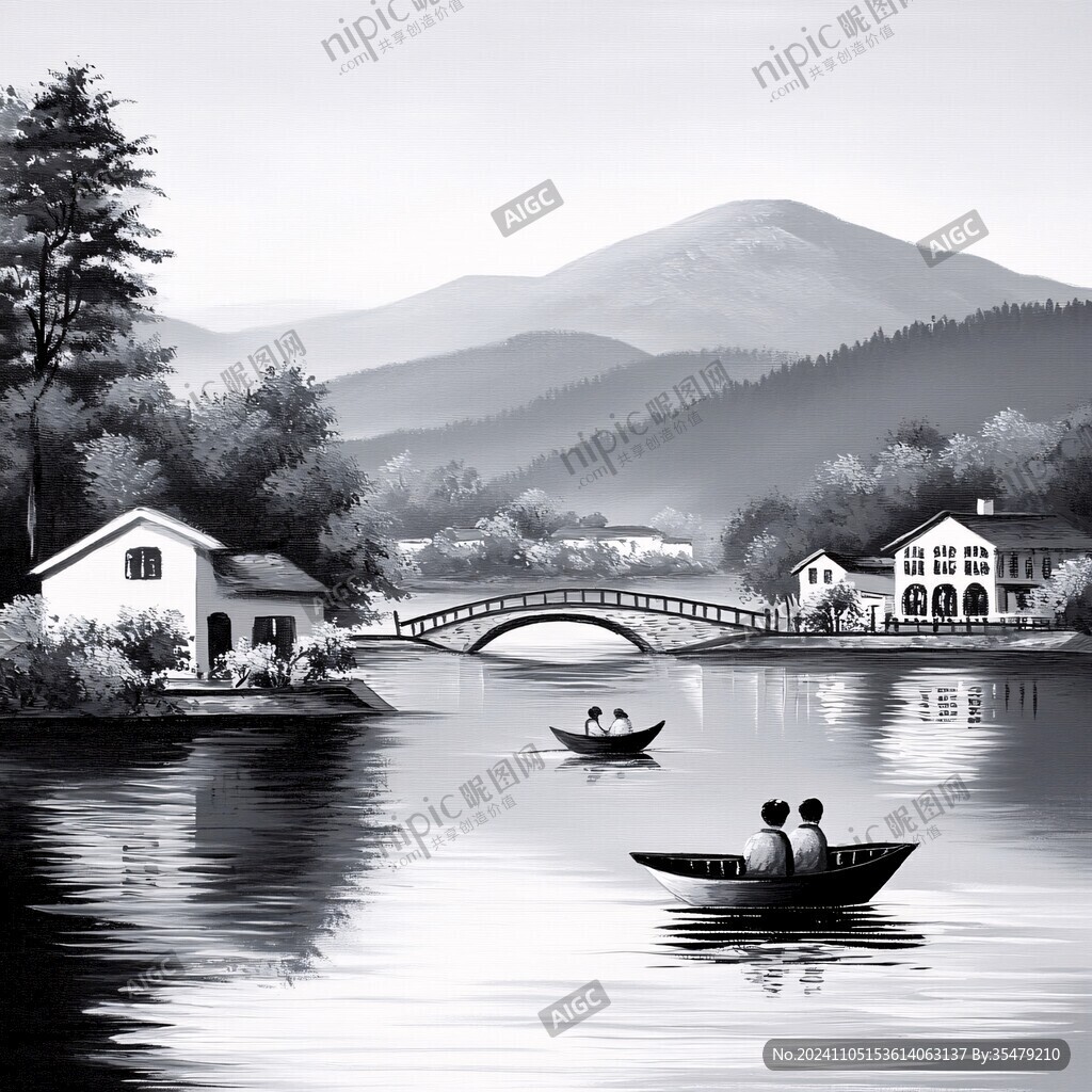 江南风光插画