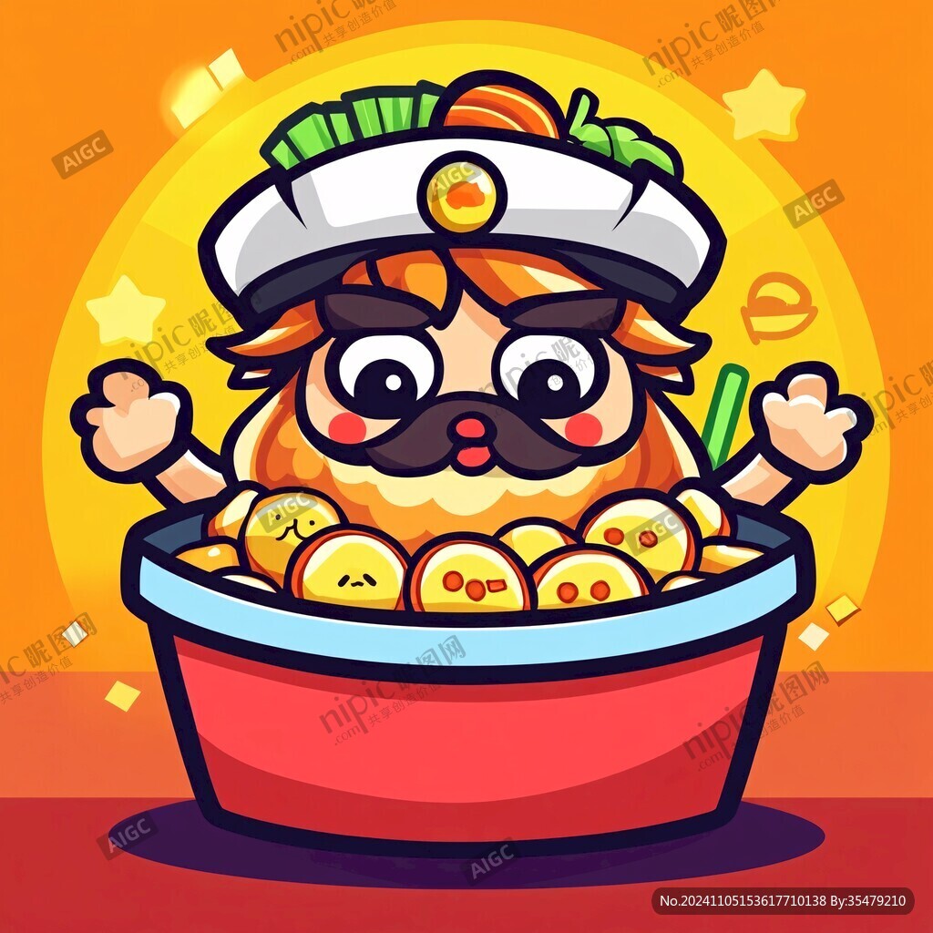 卡通泡面吉祥物