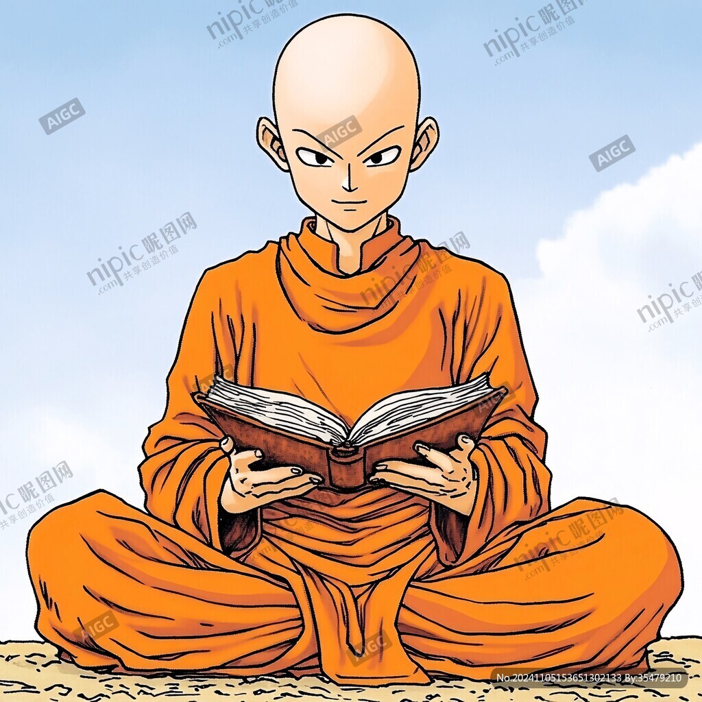 和尚动漫素材