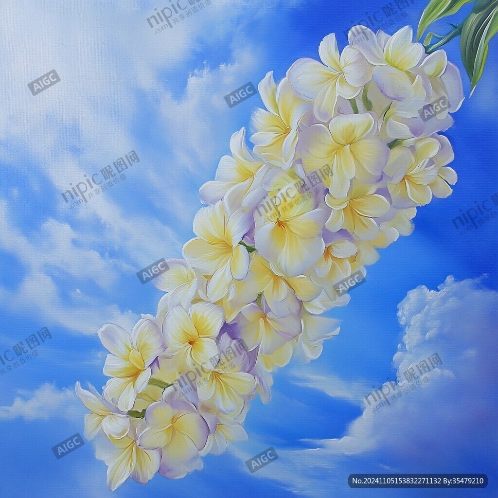 鸡蛋花壁画