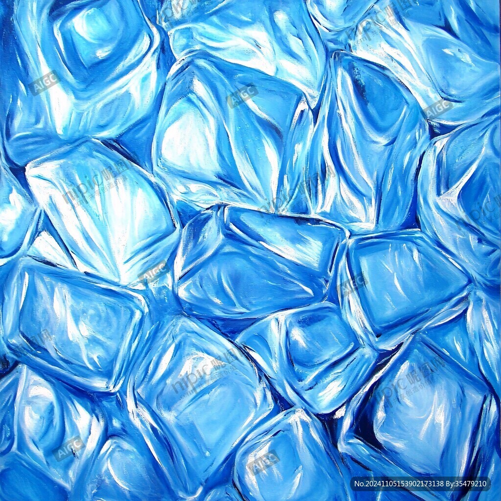 酷炫蓝水晶立体背景