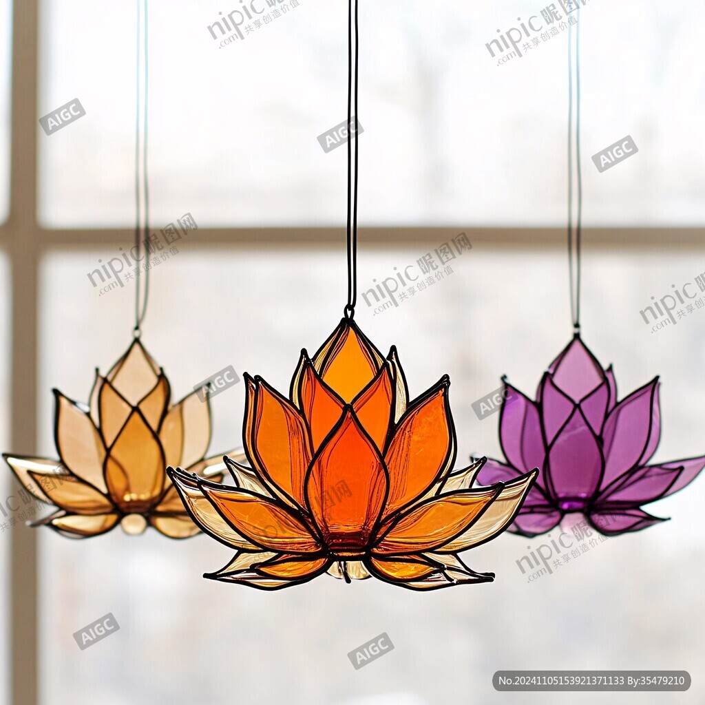 玻璃莲花灯