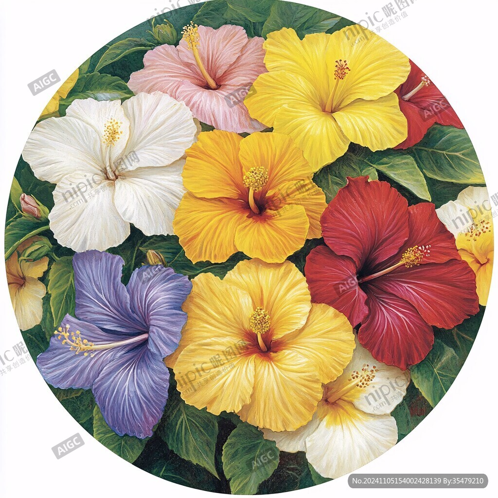 扶桑花插画