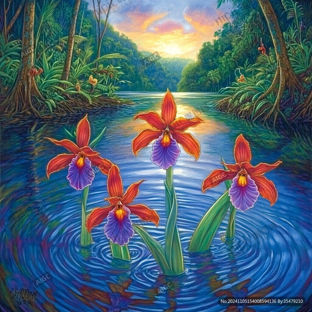 3d立体花卉油画