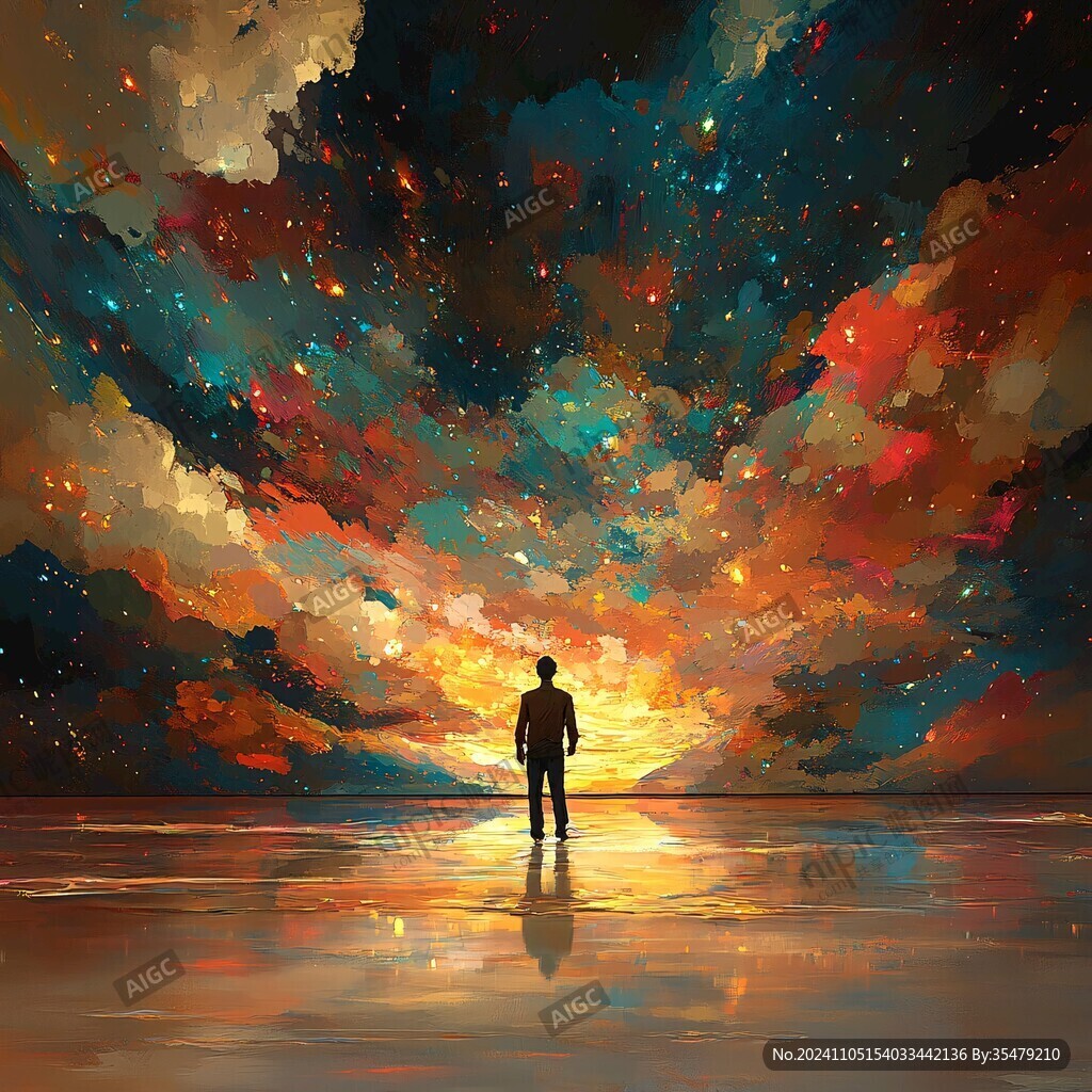 星辰大海男孩背影
