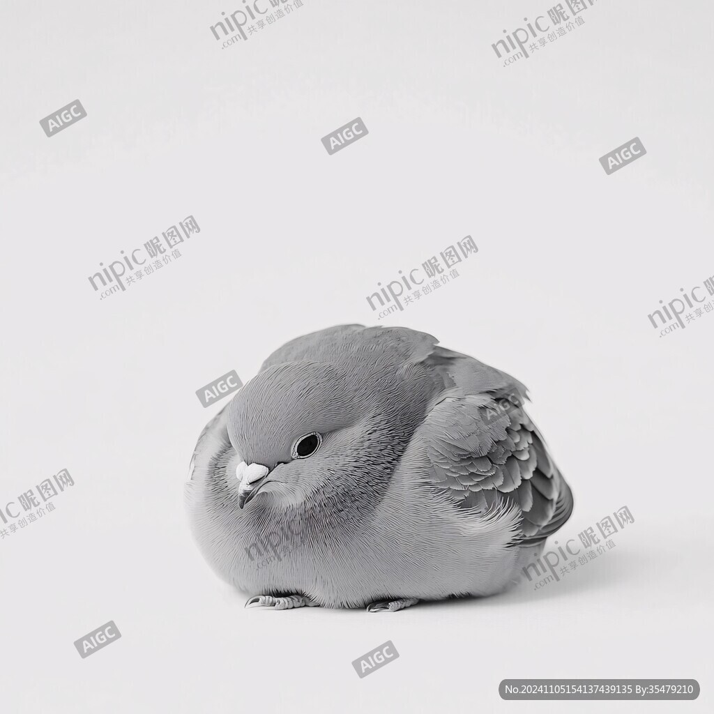 卡通鸽子萌灰鸽
