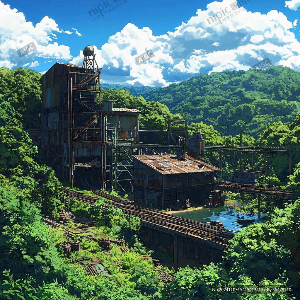深山中的厂矿