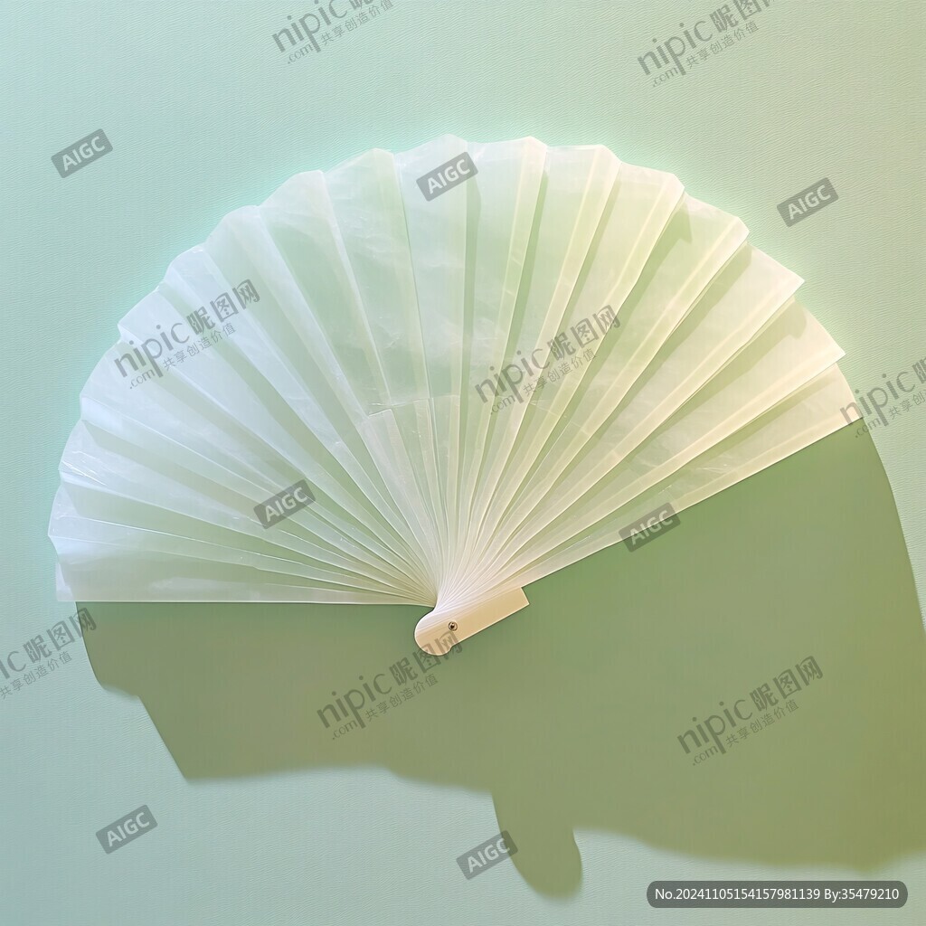 纯色纸扇