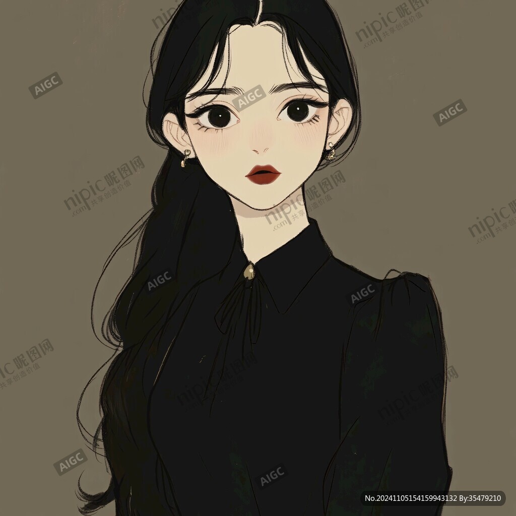 手绘女头