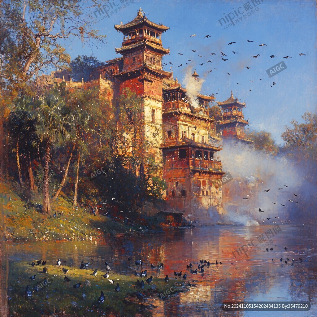黄鹤楼油画