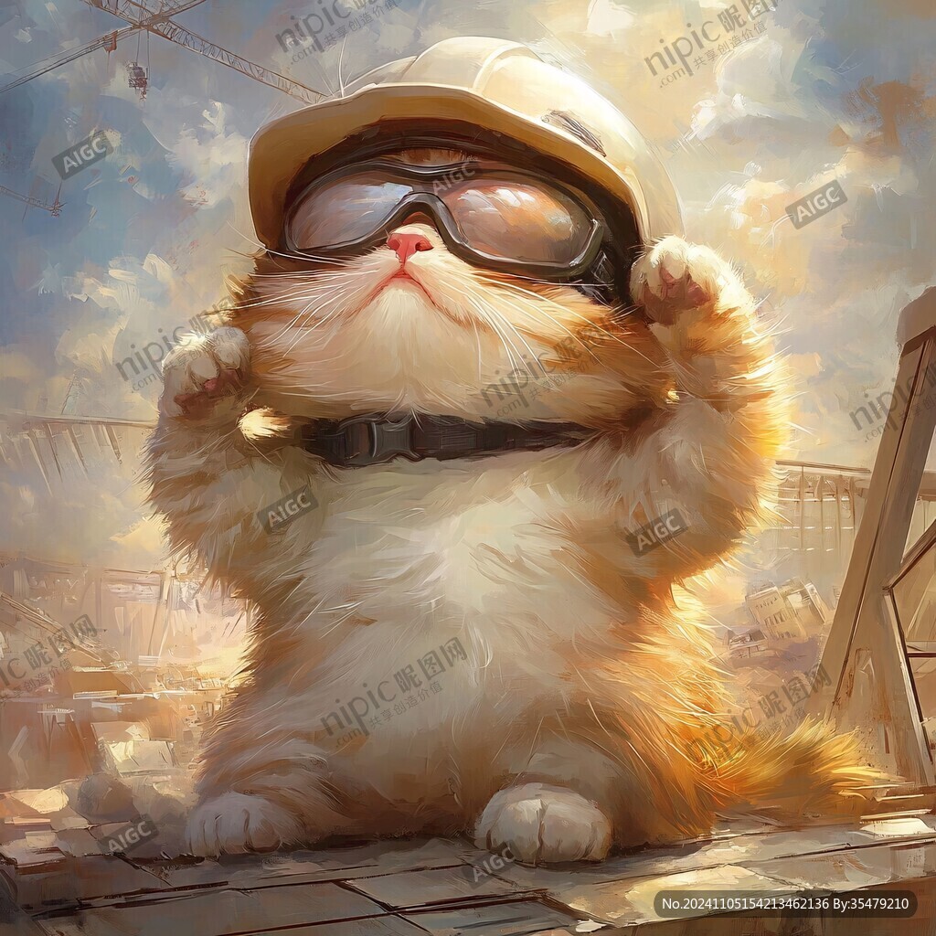 晒太阳的猫插画