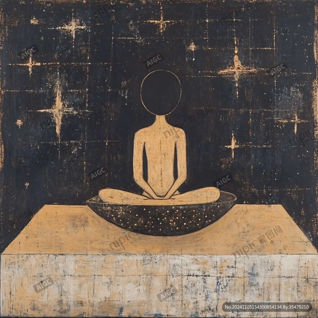 瑜伽金箔画