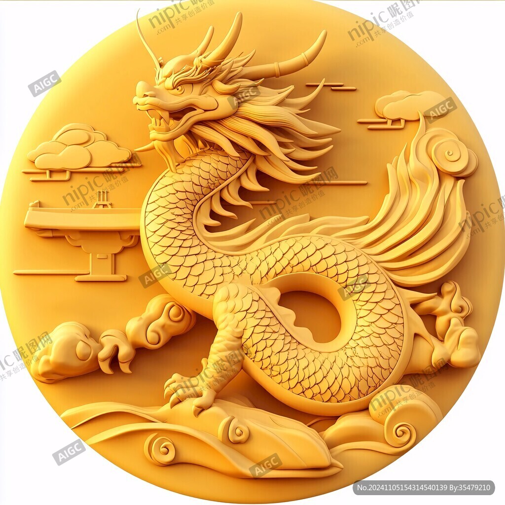圆形龙中国龙卡通龙