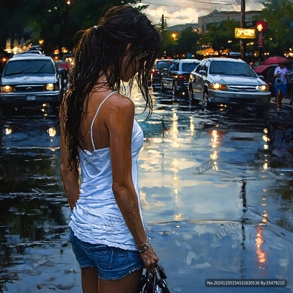 雨中少女