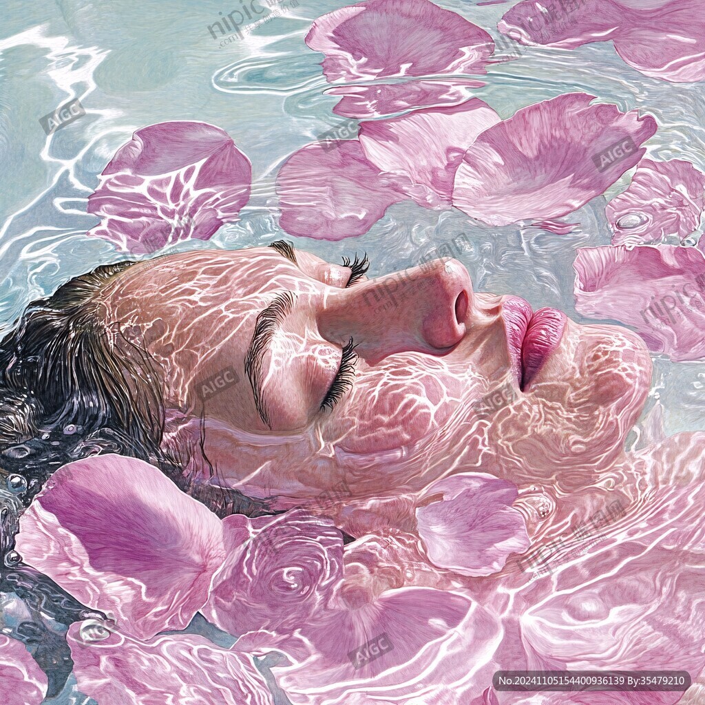 出浴美人3d立体画