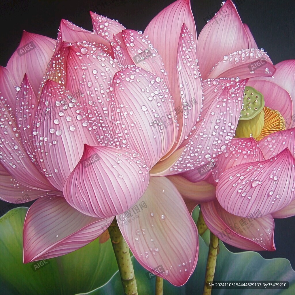 3d荷花装饰画