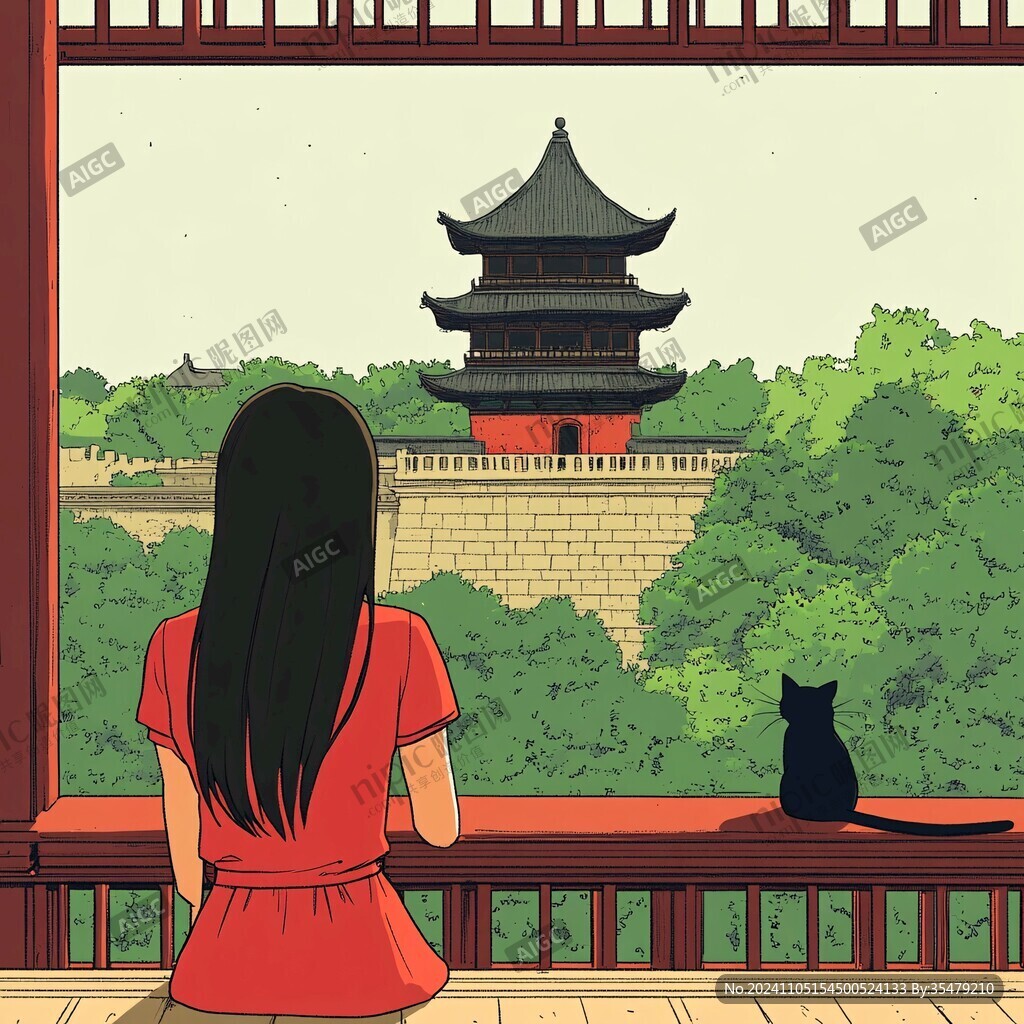 崇安阁插画