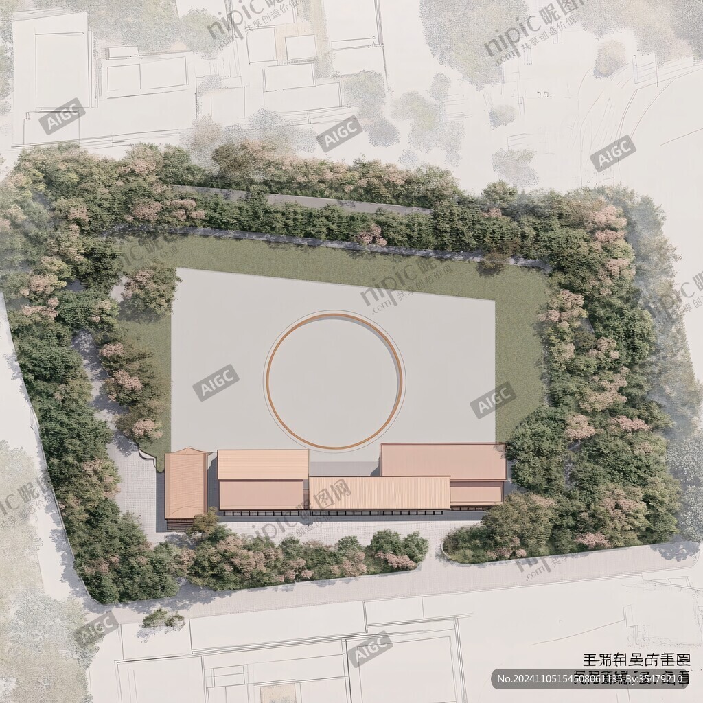 村民广场效果图