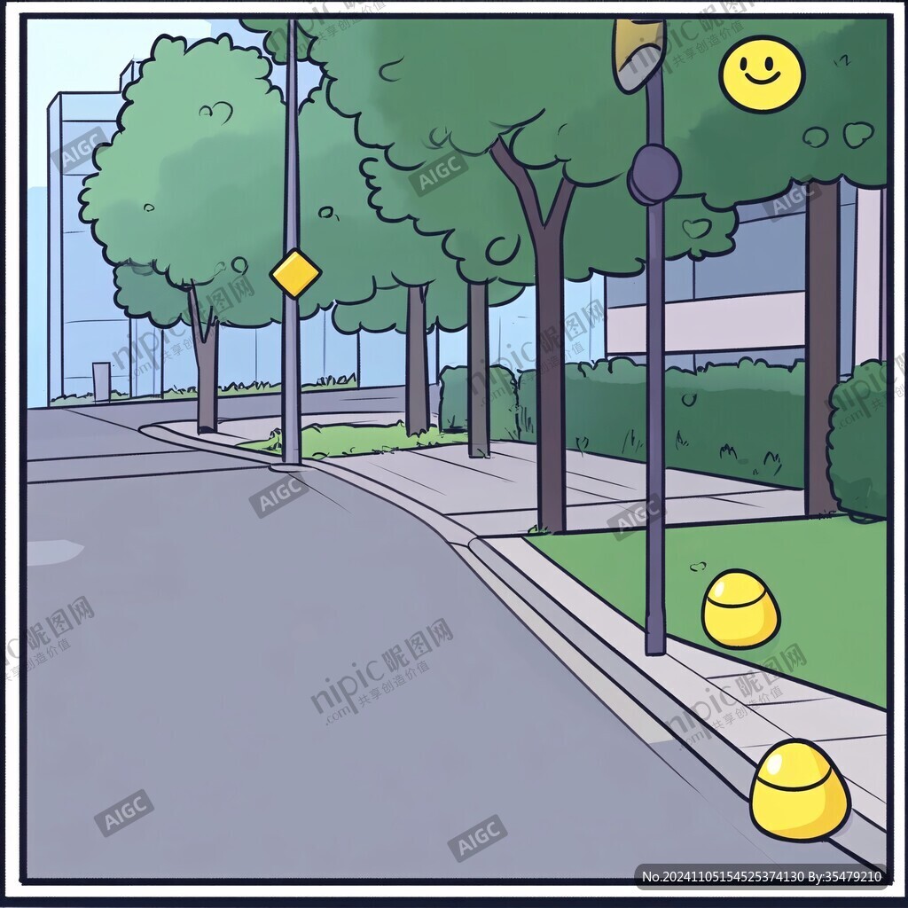 卡通过马路