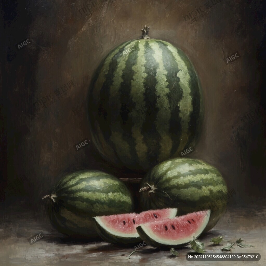 西瓜装饰画