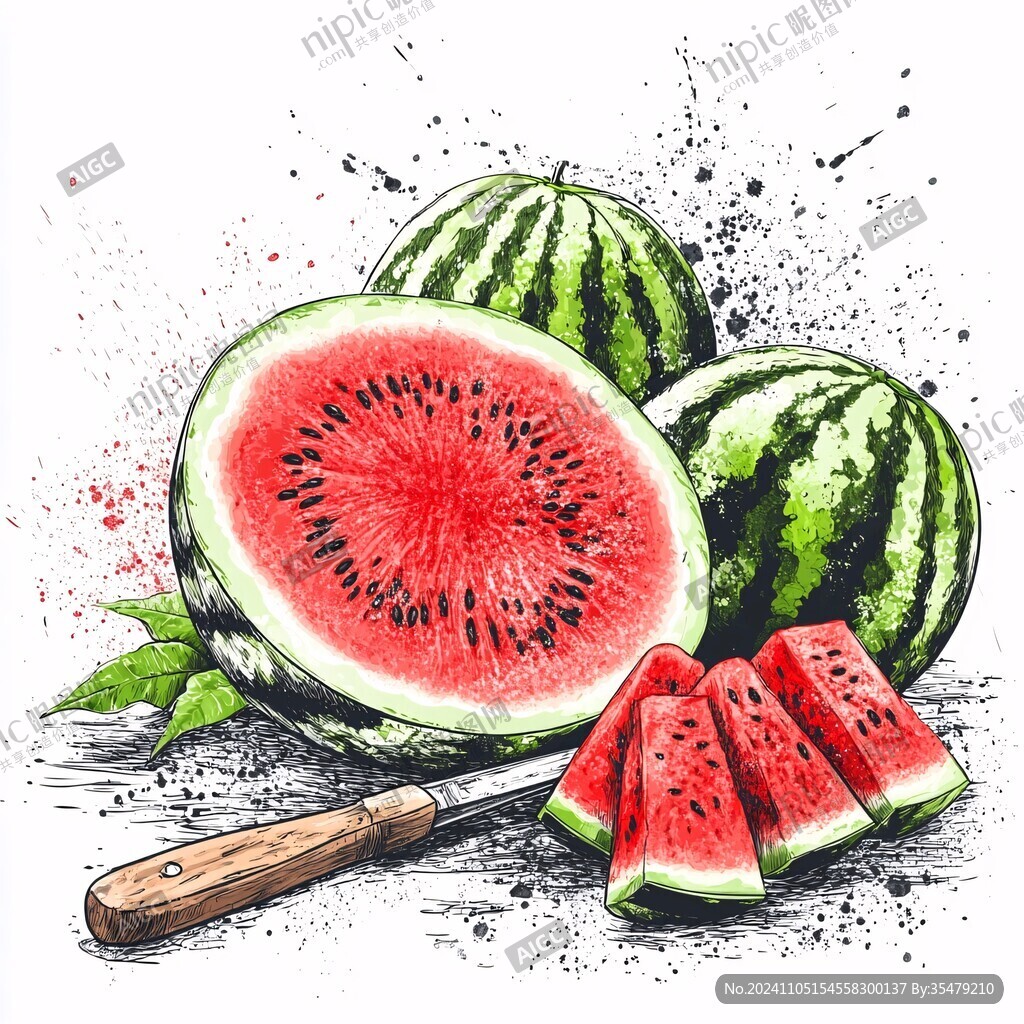 水果西瓜插画