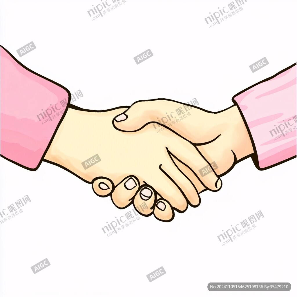 握手简笔画