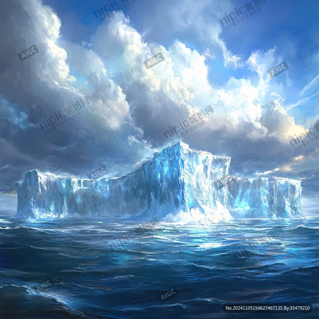 浮冰手绘素材