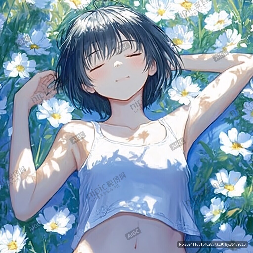 雏菊少女插画